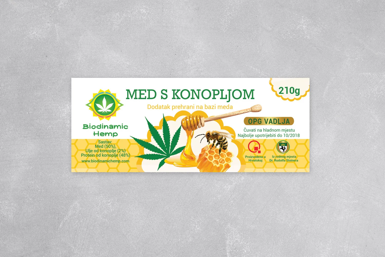 OPG Vadlja Honey — Packaging / Label
