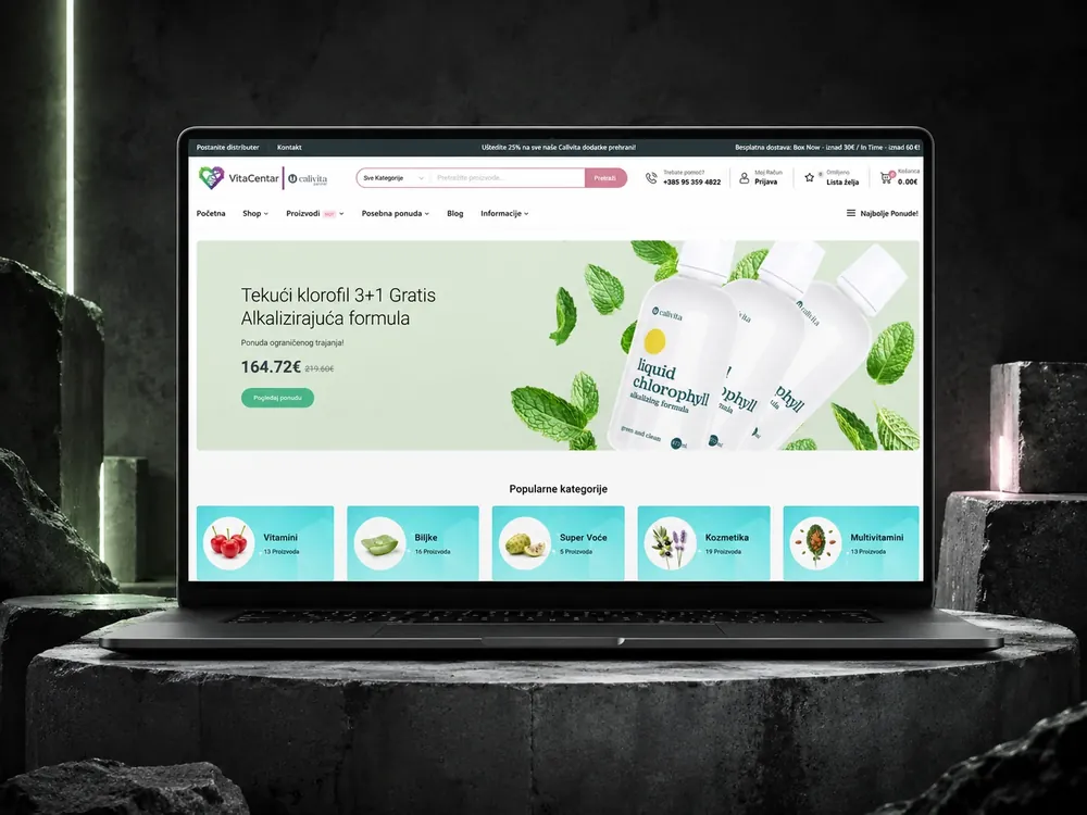 VitaCentar · E-commerce Website — portfolio cover by Nenad De Luxe