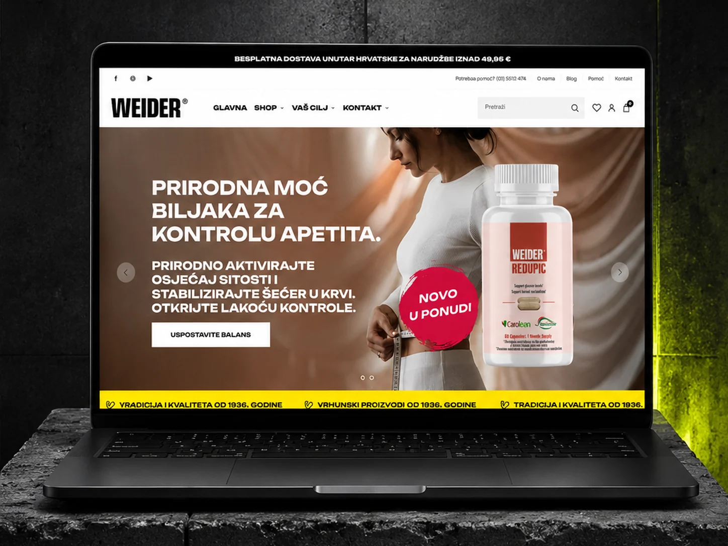 WEIDER.HR · E-commerce Website — portfolio cover by Nenad De Luxe